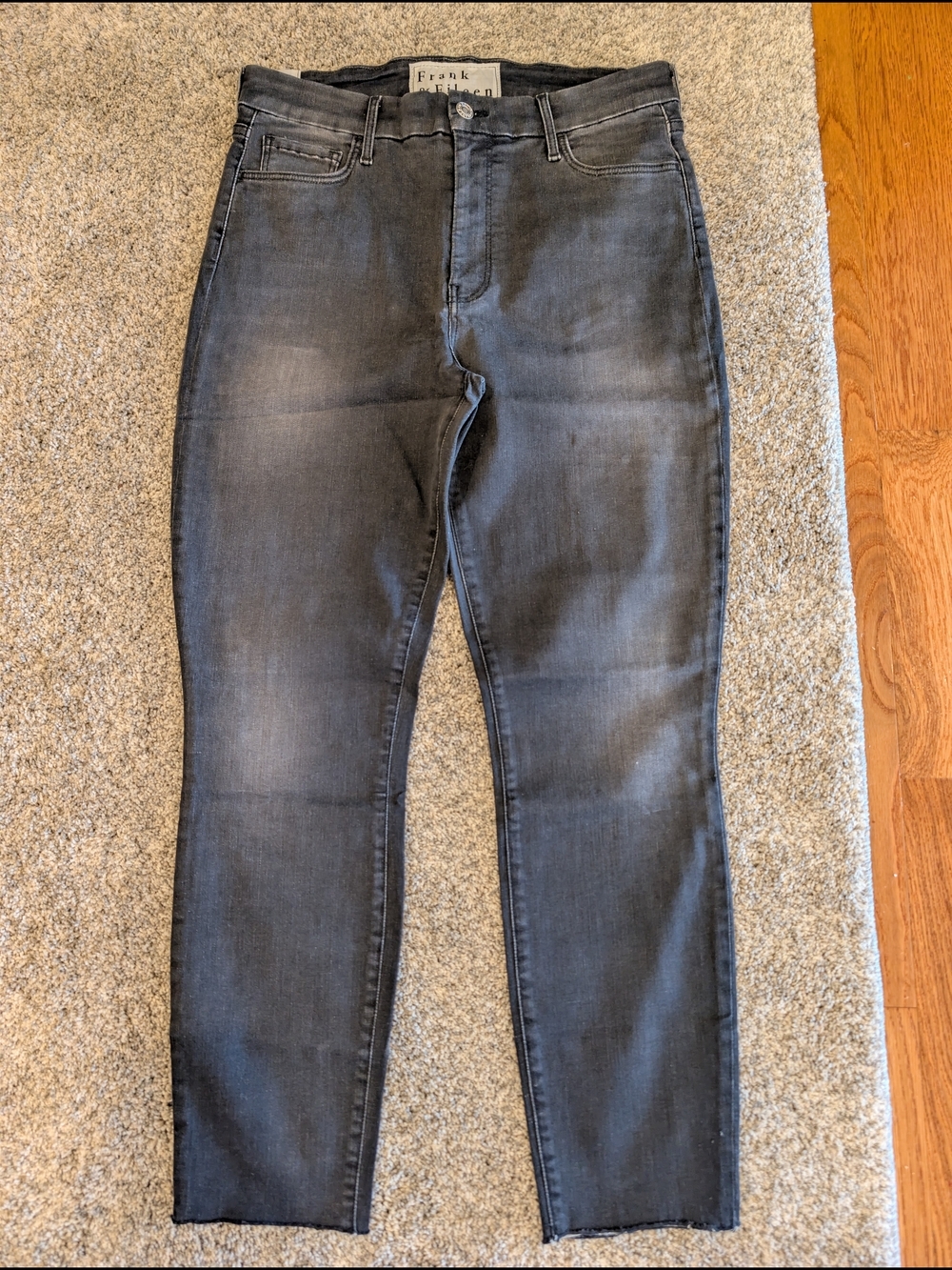 Frank & Eileen Sligo Italian Performance Denim Faded Black Jeans Size 30